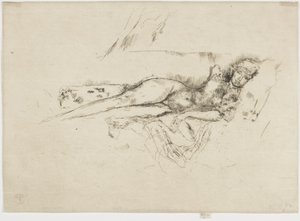 Nude Figure Reclining, c.1885-88 (kağıt üzerine gravür)